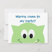 Invitation 4.25x5.25 de monstre (Devant)