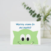 Invitation 4.25x5.25 de monstre (Debout devant)