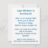 Invitation 4.25x5.25 de monstre (Dos)