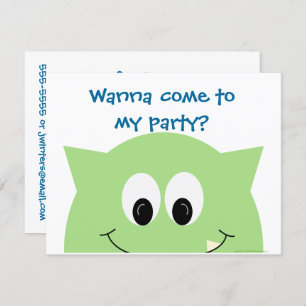 Invitation 4.25x5.25 de monstre