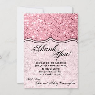 Invitation 4,5 x 6,25 Rose Parties scintillant or