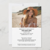 Invitation 4 Collage de photos Script - Graduation (Dos)