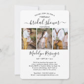 Invitation 4 Fête des mariées d'interurbain virtuel de script (Devant)