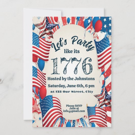 Invitation 4 juillet (Devant)