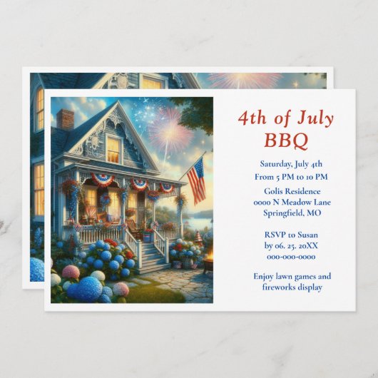 Invitation 4 juillet (Devant / Derrière)