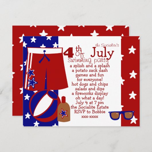 Invitation 4 juillet (Devant / Derrière)