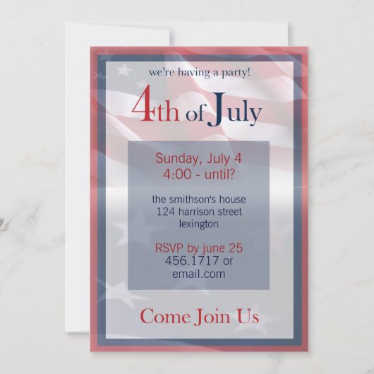 Invitation 4 juillet (Devant)
