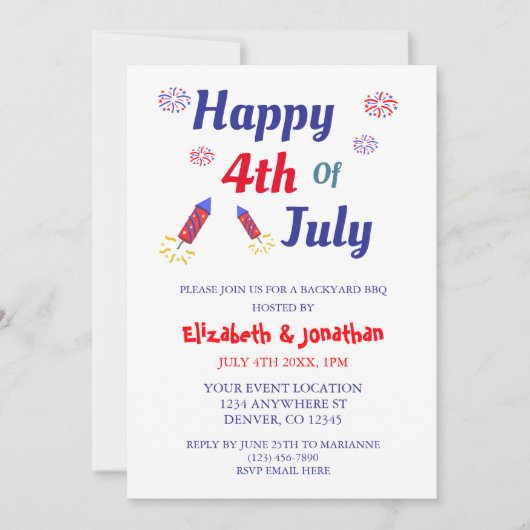 Invitation 4 juillet (Devant)