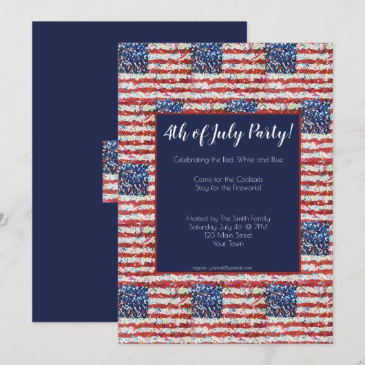 Invitation 4 juillet (Devant / Derrière)