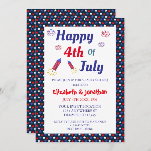 Invitation 4 juillet (Devant / Derrière)