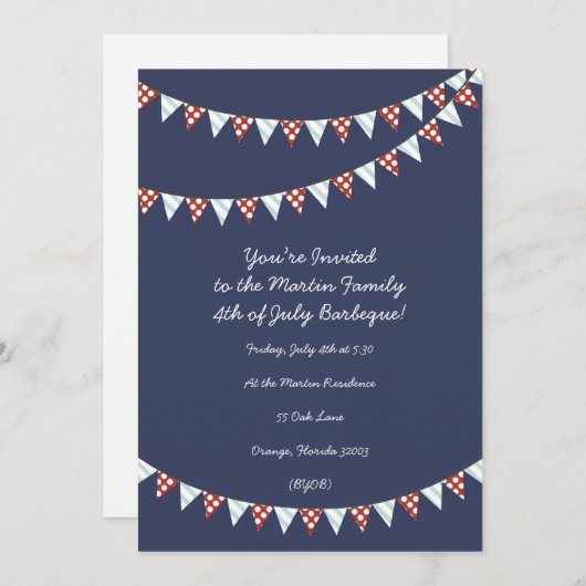 Invitation 4 juillet (Devant / Derrière)