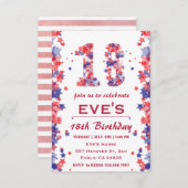 Invitation 4 Juillet 18 Anniversaire (Devant / Derrière)