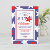 Invitation 4 juillet 4 juillet Fun Stars BBQ Party (Debout devant)
