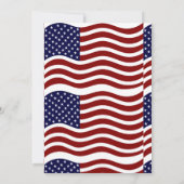 Invitation 4 juillet à hot-dog Patriotique (Dos)