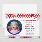 Invitation 4 juillet Anniversaire de enfant Party (Devant / Derrière)