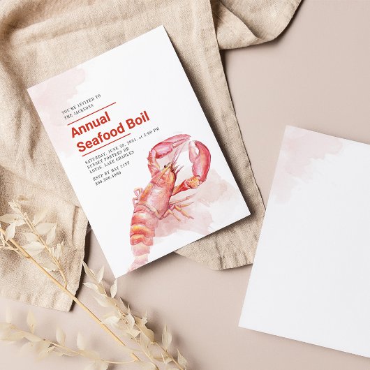Invitation 4 juillet Annuel Fruits de mer Bouilloire à l'eau