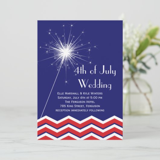 Invitation 4 juillet avec Chevrons (Debout devant)