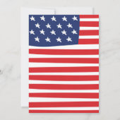 Invitation 4 juillet Baby shower rouge blanc Baby shower bleu (Dos)