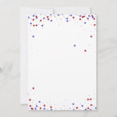 Invitation 4 juillet Balloon Stars Stripes Party (Dos)