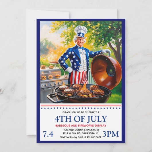 Invitation 4 juillet barbecue (Devant)