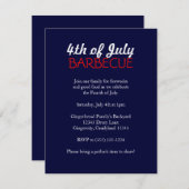 Invitation 4 juillet barbecue (Devant / Derrière)