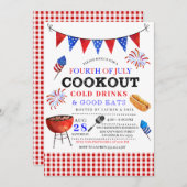 Invitation 4 juillet barbecue (Devant / Derrière)