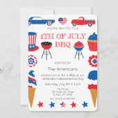Invitation 4 juillet barbecue (Devant)
