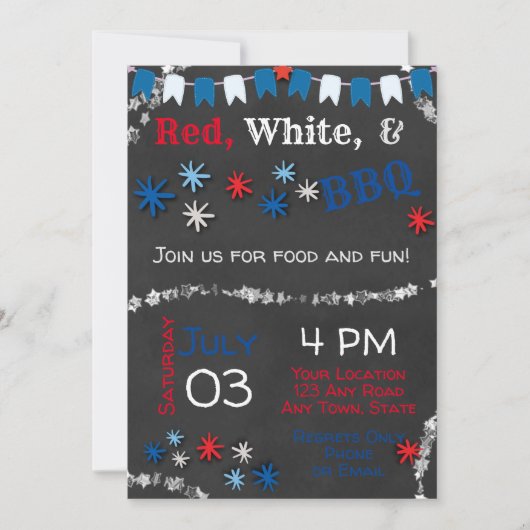 Invitation 4 juillet barbecue (Devant)