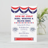 Invitation 4 juillet barbecue blanc rouge et bleu (Debout devant)