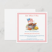 Invitation 4 juillet barbecue - Jardin patriotique (Devant / Derrière)