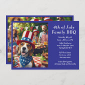 Invitation 4 juillet BBQ famille (Devant / Derrière)