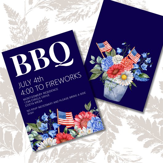 Invitation 4 juillet BBQ Party