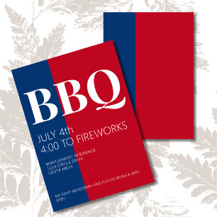 Invitation 4 juillet BBQ Party