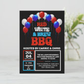 Invitation 4 juillet BBQ Rouge, Blanc & Brûler (Debout devant)