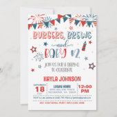 Invitation 4 juillet bébé Baby shower Q - bébé 2 (Devant)