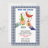 Invitation 4 juillet Bière et Franks BBQ Picnic Party Invit (Devant)