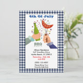 Invitation 4 juillet Bière et Franks BBQ Picnic Party Invit (Debout devant)