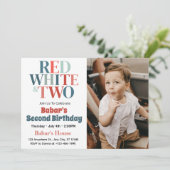 Invitation 4 juillet blanc rouge et deux garçons 2e anniversa (Debout devant)