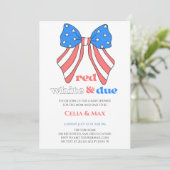 Invitation 4 juillet Bow Independence Day Baby shower américa (Debout devant)