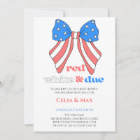4 juillet Bow Independence Day Baby shower américa