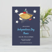 Invitation 4 juillet Carton de pique-nique Apple Pie Invitati (Debout devant)