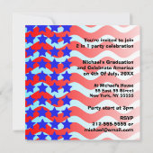 Invitation 4 juillet casquette d'invitation de fête de remise (Dos)