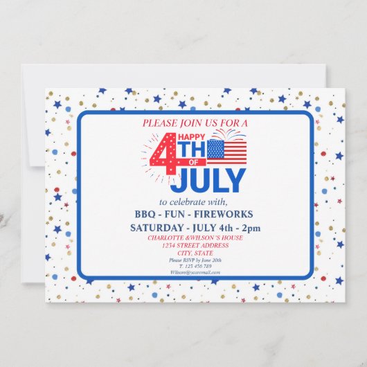 Invitation 4 juillet Célébration (Devant)