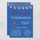Invitation 4 juillet Célébration (Devant / Derrière)