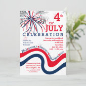 Invitation 4 juillet Célébration en bleu blanc rouge (Debout devant)