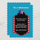 Invitation 4 juillet C'est une fête (Devant / Derrière)