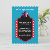 Invitation 4 juillet C'est une fête (Debout devant)