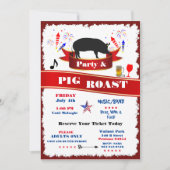Invitation 4 juillet Cochon Roast Party (Devant)