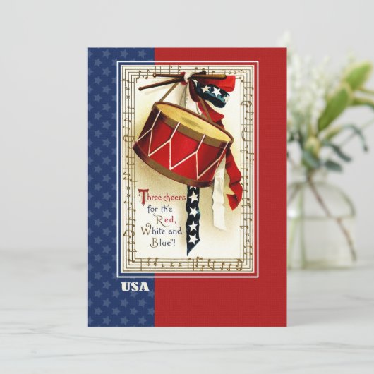 Invitation 4 juillet | Conception Vintage événement (Debout devant)