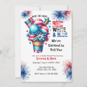 Invitation 4 Juillet Crème glacée Genre Reveillez (Devant)